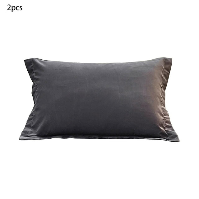 Dark Grey 2 Pack Brushed Microfiber Standard Pillowcase Non Slip Moisture Wicking And Wrinkle Resistant Pillow Cover Set Dark Grey
