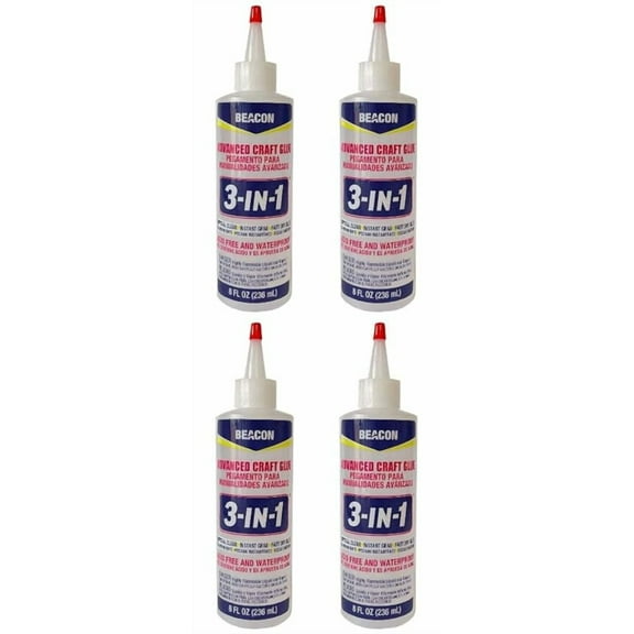 3-in-1 Advanced Craft Glue 8 oz (Four Packs)