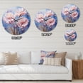 thumbnail image 4 of Designart "Purple Cornflowers love expression I" Floral Oversized Wall Clock, 4 of 5