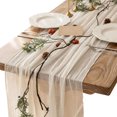 thumbnail image 2 of ufehgfjh Table Flag with Rough Edges Tassels Wrinkled Fabric New Cheese Cloth Wedding Western Tablecloth High-end Feeling, 2 of 2