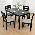 thumbnail image 2 of Duhome Dining Table Kitchen Dining Table Solid Wood Rectangular Table for Kitchen Dining Room Livingroom Restaurant, Black, 2 of 9