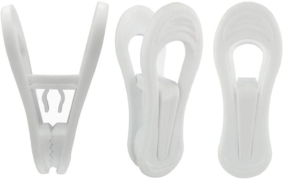 Hanger Clips 30 Pack, MultiPurpose Hanger Clips for Hangers, White