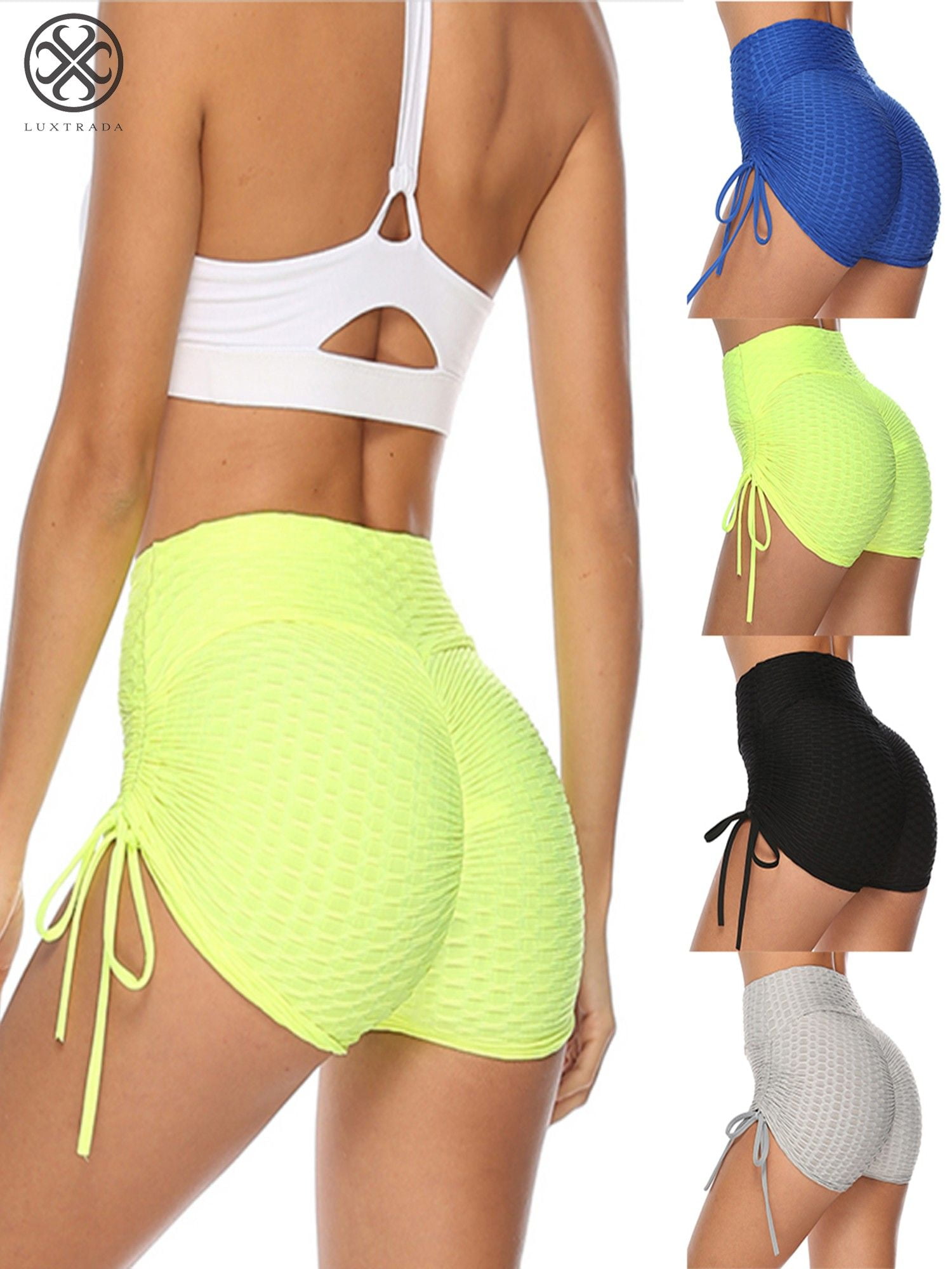 Luxtrada Luxtrada Women's High Waist Yoga Pants Capri Lift up Butt