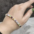 thumbnail image 2 of Multi Color Bracelet, 925 Sterling Silver Bracelet, Multi Gems, CZ Bracelet, Womens Bracelet, Handmade Bracelet, Natural Amethyst Peridot Citrine Topaz Garnet, Chakra Bangle, Christmas, Thanksgiving, 2 of 5