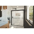 thumbnail image 2 of DreamLine Duet Plus 56-60 in. W x 72 in. H Semi-Frameless Bypass Sliding Shower Door Satin Black, 2 of 5