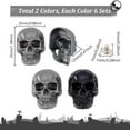 thumbnail image 2 of 12Pcs Skull Studs for Leather, Skull  Back Rivets, Punk Skull Head Stud Rivet, Metal Skull Decorative Buckle Studs, 2 of 6