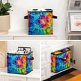 thumbnail image 6 of Tie Dye Foldable Storage Basket with Handle, 10.8"x10.5"x10.6", Large Capacity, Storage Cubes, Toy Storage, 6 of 6