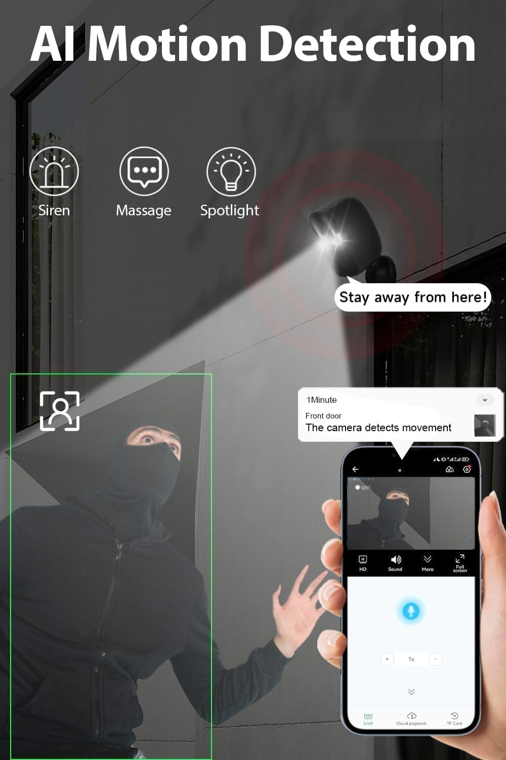 RICHCHO 3Pack Security Cameras Wireless Outdoor 2K Wireless Cameras for Home Security With AI Motion Detection, Color Night Vision, 2-Way Talk, Supports Alexa