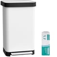 thumbnail image 4 of LAZY BUDDY 13.2 Gallon Stainless Steel Kitchen Trash Can with Soft-Close Lid & 15pcs Trash Bags, Rectangular, 4 of 7