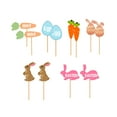 thumbnail image 6 of perfeclan 12 Pieces Easter Cupcake Toppers Cake Inserts Cake Toppers Party Supplies Ornament Cakes Decoration for Happy Easter Birthday Multiple Shapes, 6 of 9
