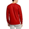 thumbnail image 2 of Hanes Beefy-T T-Shirt Unisexe à Manches Longues Lot de 2, TG, Rouge Profond, 2 of 2