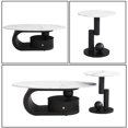 thumbnail image 6 of Coffee Table Set of 2,Black Coffee Table and Side Table Sets with Faux Marble Top and Drawer, 6 of 9