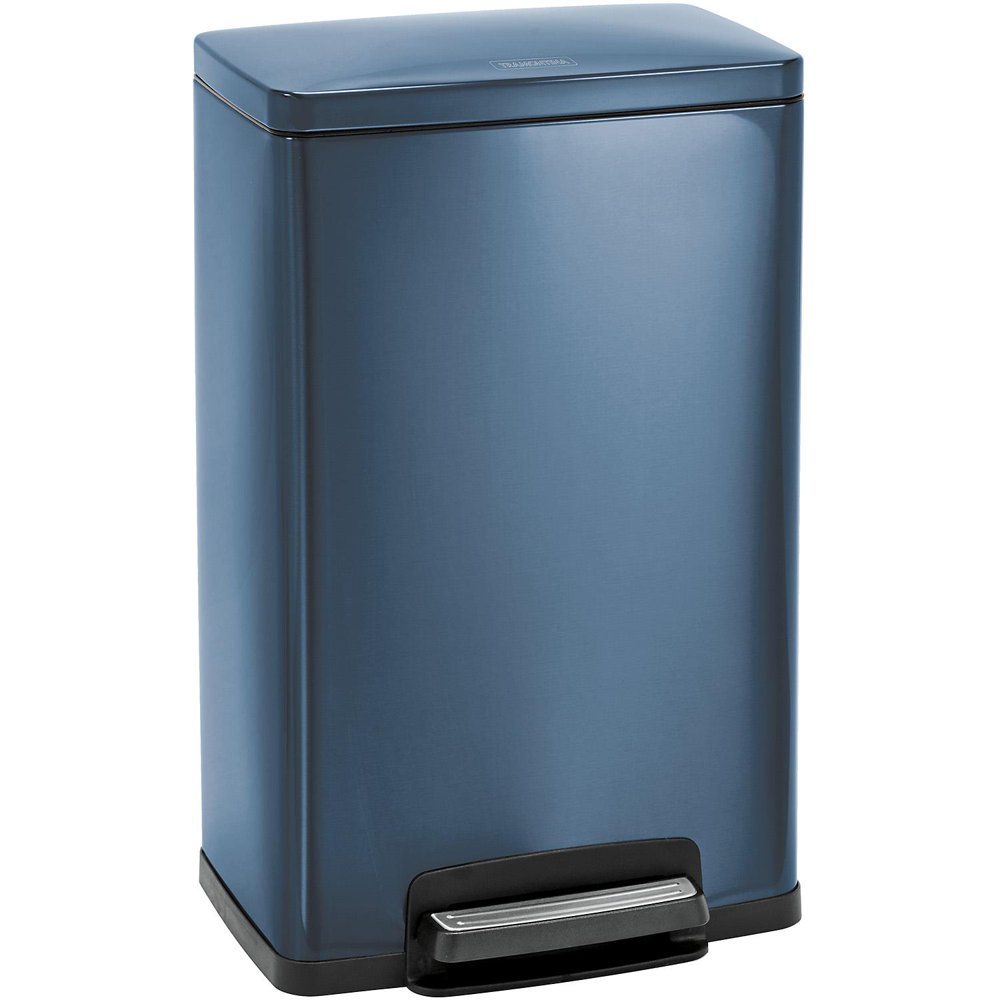 13 Gallon,Tramontina Stainless Steel Step Trash Can, Blue Color (13 gal)
