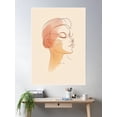 thumbnail image 2 of Woman Face Line Drawing Poster Wall Art, Modern Wall Decor For Living Room Bedroom, 12x18 UNFRAMED, 2 of 3