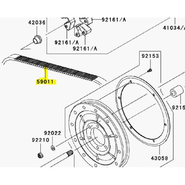 Kawasaki OEM Factory Vulcan 900 VN900 Final Drive Belt 590110021