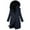 Navy, variant on JURANMO Womens Slim Down Jacket Solid Color Fleece Lined Warm Winter Coat Mid Length Hood Quilted Jackets with Pocket Deals of the Day Beige XXL