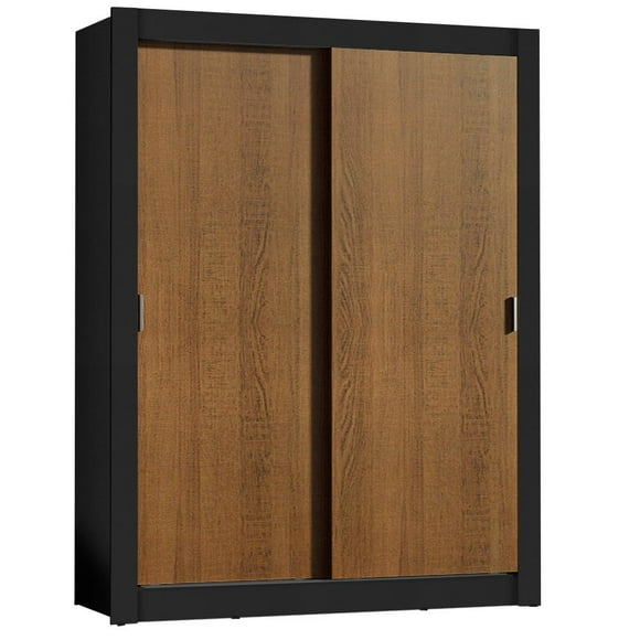 Ropero Closet Madesa Denver 2 Puertas Corredizas Negro/Marrón