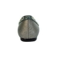 thumbnail image 4 of FUZZY Emily Women Wide Width Pointed Toe Square Studded Top Liner Slip-On Flats PEWTER 9, 4 of 6