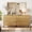 Oak, variant on 63" Wood Accent Chest Set with Drawers, Modern Credenza Storage Cabinet with Reeded Design for Living Room, Kitchen, Dining Room, Hallway