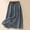 Gray, variant on qelini Linen Max Skirt for Women Long Skirt Elastic High Waist A-line Skirt Solid Color Casual Skirt