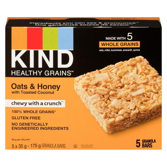 KIND Oats & Honey w/ Toasted Coconut, 5 x 35g