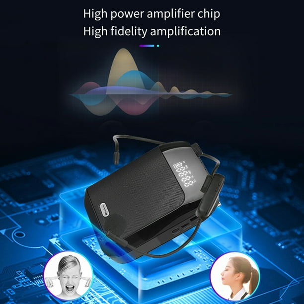 Norwii Amplificador De Voz, Micrófono Portátil Con Cable Para Profesores, Amplificadores De Potencia De Voz Para Enseñanza En El Aula, Formación, Guías Turísticos, Entrenadores, USB-C Carga