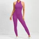 thumbnail image 3 of Mono de yoga con cremallera para mujer, mono de una pieza para entrenamiento, mallas, traje deportivo para gimnasio, ropa de ejercicio para mujer, 3 of 5
