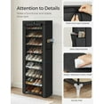 thumbnail image 5 of Shoe Rack with Non-Woven Fabric Cover, 9 Tier Storage Shelf for 27-35 Pairs of Shoes, Entryway, Suitable for Sneakers, High Heels, Flats, and Boots, Black URXJ10H, 5 of 7