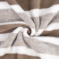 thumbnail image 2 of NC 2 Piece Bath Towel Set, Double Stripe Microfiber Soft Fast Drying Towels, Brown, 2 of 5
