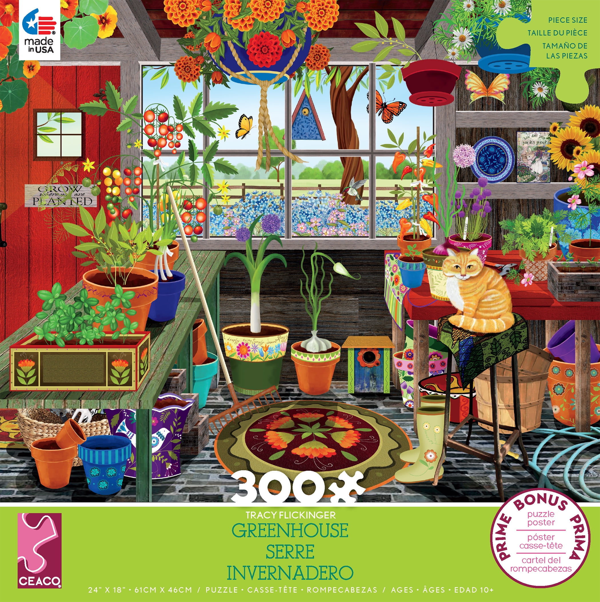 Ceaco - Tracy Flickinger - Greenhouse - 300 Piece Jigsaw Puzzle