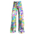 thumbnail image 4 of YUANGUANST Women's Wide Leg Pants Women's Easter Bunny Egg Print Plus Size Wide Leg Pants Office Slacks, 4 of 4