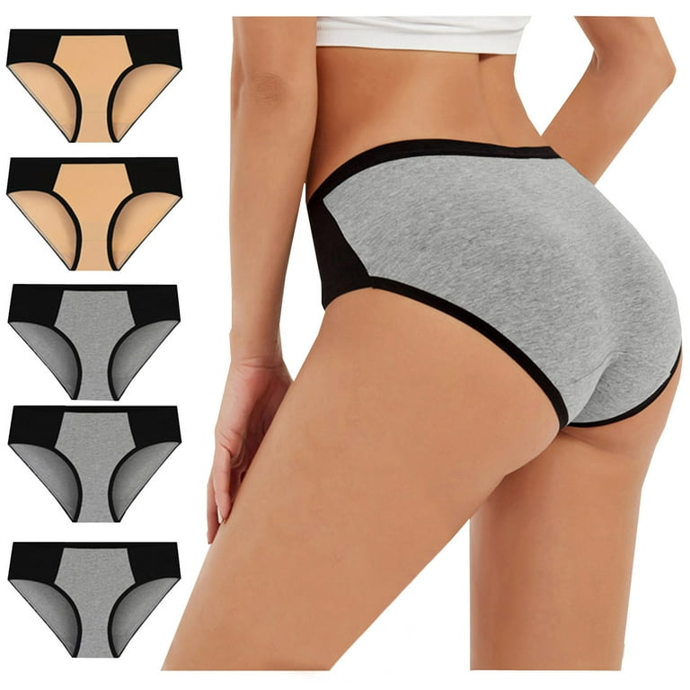 HUPOM Seamless Boyshort Underwear For Women Underwear For Women In Clothing  High Waist Leisure Tie Banded Waist Multi-color XL