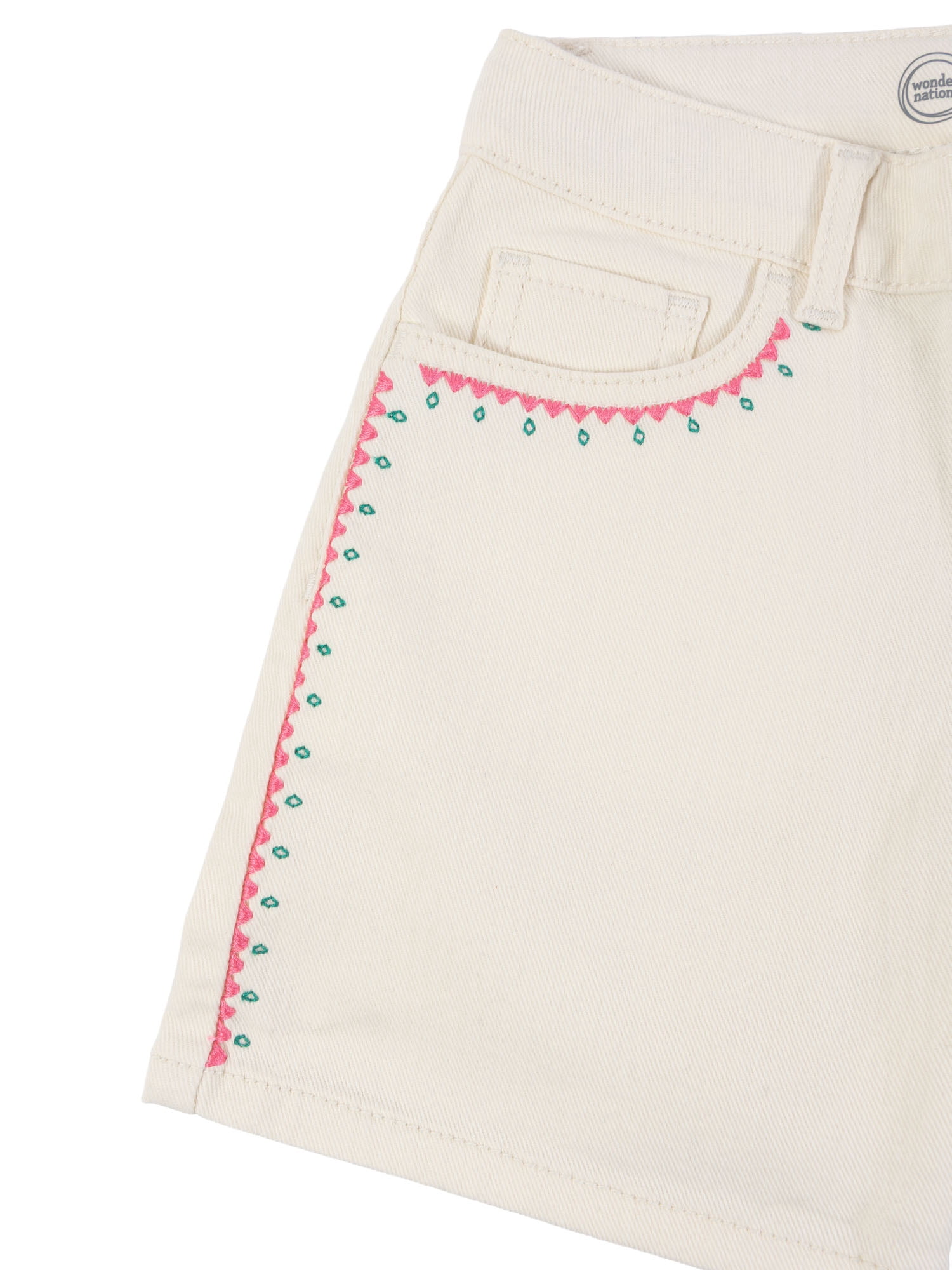 Wonder Nation Girls Baggy Denim Shorts, Size 5-18