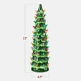 thumbnail image 2 of Best Choice Products Ceramic Christmas Tree, 15in Hand-Painted Holiday Decor w/Multicolor LED Lights  Green, 2 of 8