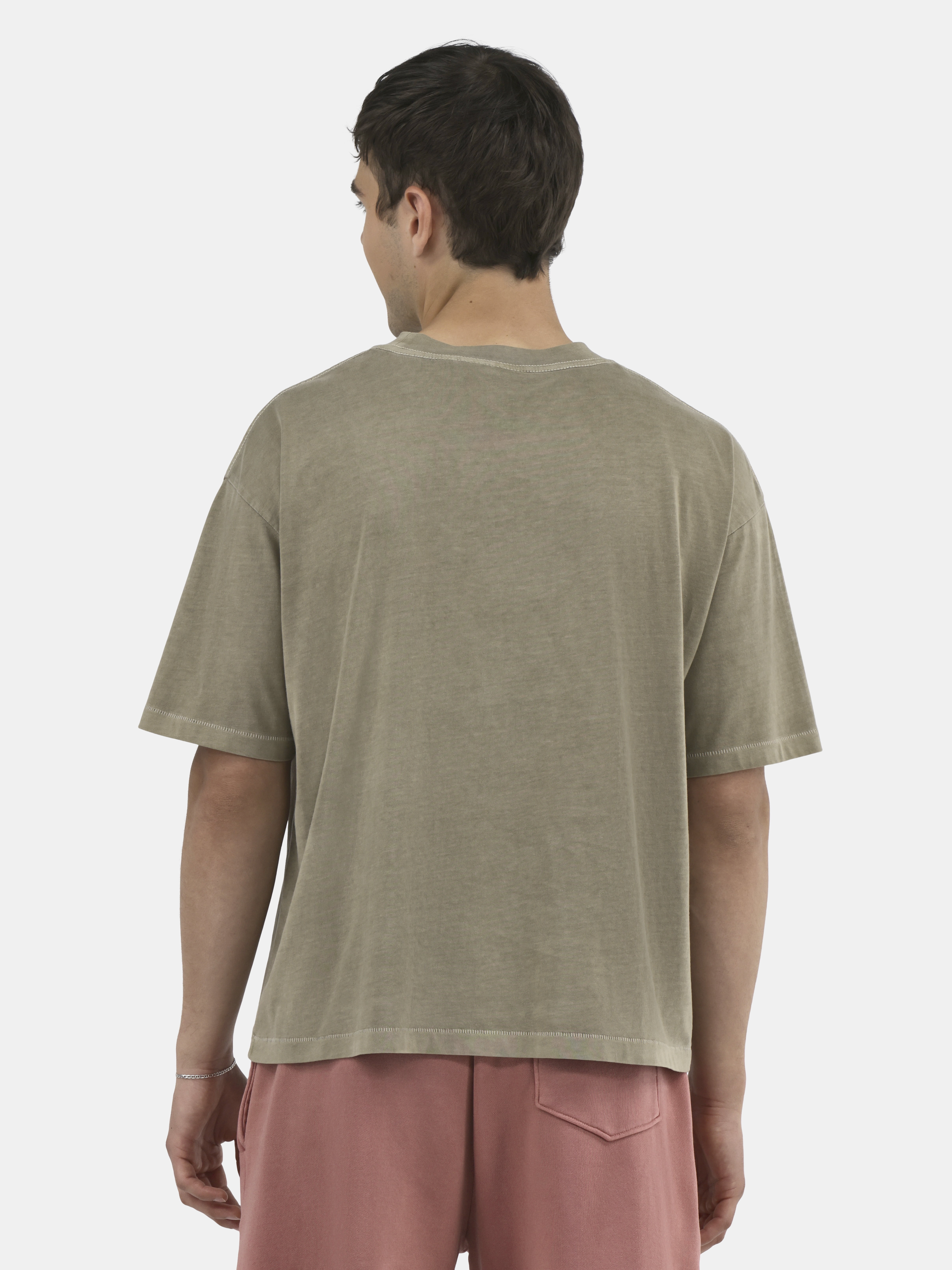 No Boundaries Cotton Oversized Cropped Tee with Short Sleeves, 2-Pack, Men's and Big Men's XS-5XL