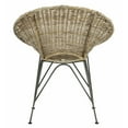 thumbnail image 7 of SAFAVIEH Sierra Rattan Mid-Century Nautical Accent Chair, Grey Wash/Dark Steel, 7 of 7