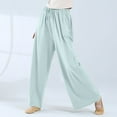 thumbnail image 2 of hotojiny Wide Leg Palazzo Pants for Women Summer Beach Pants Elastic Waist Flowy Loose Casual Lounge Trousers with Pockets, 2 of 6
