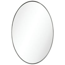 Empire Art Direct Ultra Stainless Steel Oval Wall Mirror 24" x 36" Brushed Black