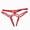 Red, variant on Underwear Thong Lace Bowknot Knicker Beads Panties Women Girl Lingerie Transparent Lingerie (Red,XXXL)