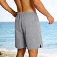 thumbnail image 7 of JUUYY Men's Casual Drawstring Shorts Side Slit Elastic Waist Workout Gym Running Shorts Loose Fit Summer Beach Shorts with Pocket Dark Gray XL, 7 of 7