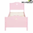 thumbnail image 7 of Bellemave Pink Wood Twin Size Platform Bed with Headboard, Footboard and Wood Slats, Cute Twin Size Wood Platform Bed Frame for Bedroom, 7 of 7