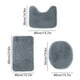 thumbnail image 3 of Juego de 3 Alfombras de Baño de Color Liso: Suaves Alfombras de Terciopelo Antideslizantes, Absorbentes y Lavables a Máquina. Disponibles En Varios Tamaños y Colores (Gris Oscuro, Azul y Rojo)., 3 of 7