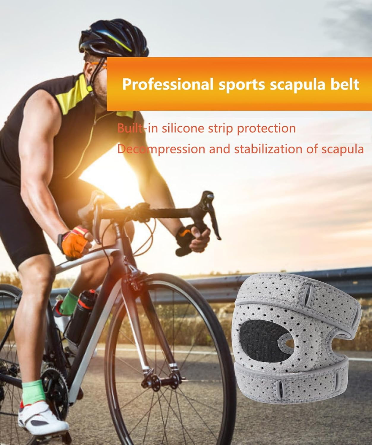 Adjustable Knee Brace for Men & Women, Patella Support with Gel Pads & Side Stabilizers – Compression Knee Strap for Running, Basketball, Cycling, Football, Mountaineering, Tennis
