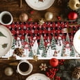thumbnail image 5 of Red Plaid Christmas Dresser Scarf Farmhouse, Dining Table Decorations for Wedding/Parties, Snowman Xmas Tree Snowflake Winter Table Runner 36 Inches Long for Kitchen Dining, 13 x 36 In, 5 of 9