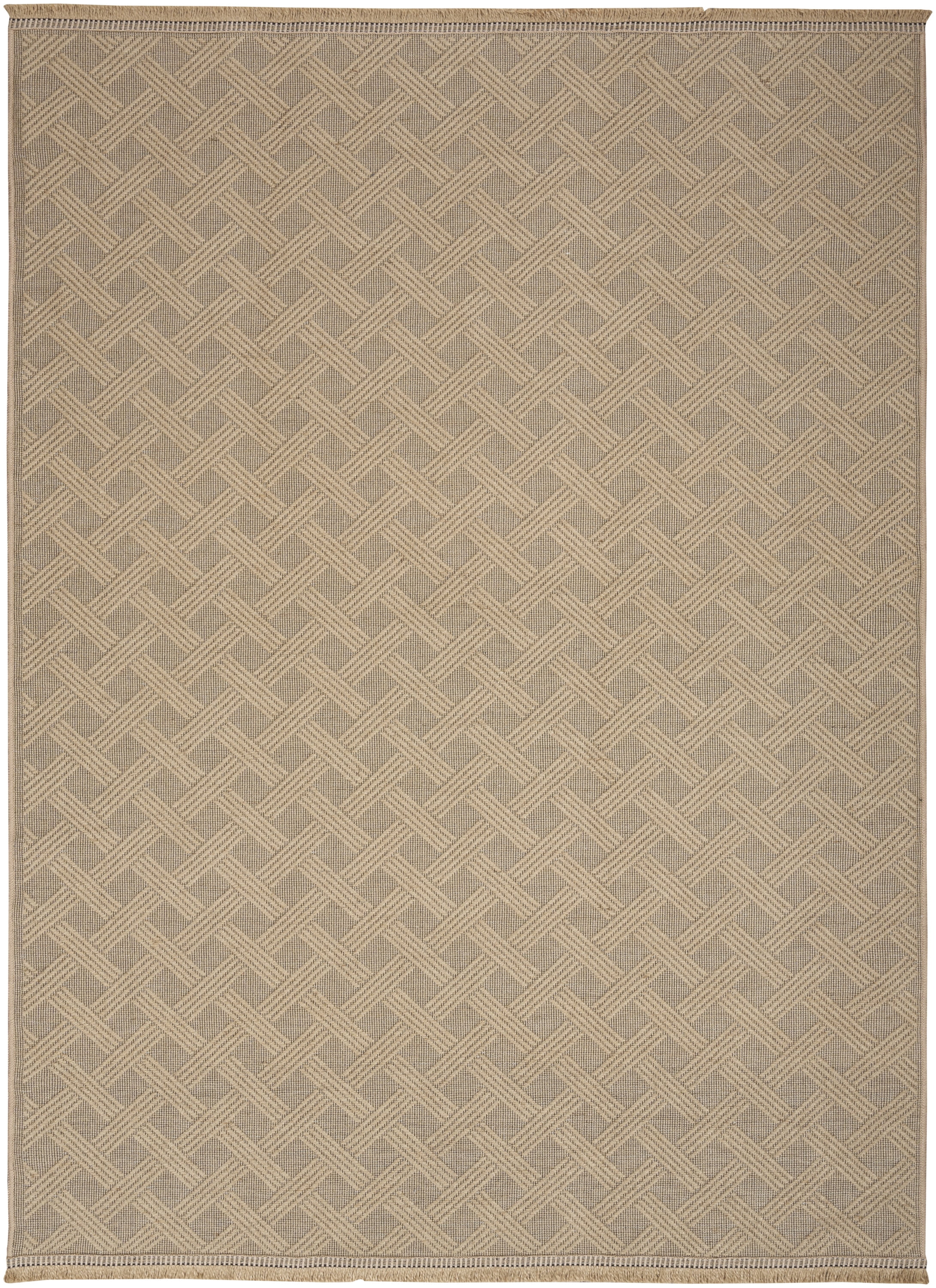Nourison Washable Organic Geometric Natural 3'11" x 5'11" Area Rug (4x6)