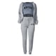 thumbnail image 3 of Gibobby Sudaderas de Forro Polar y Pantalones Sudadera con capucha de forro polar para mujer con estampado de Conjunto deportivo y de ocio de piezas Conjunto (Gris,XL), 3 of 5