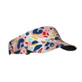 thumbnail image 2 of Kll Sport Sun Visor Hats Ball Caps Empty Top Baseball Sun Cap For Men Women-Hand Painted Abstract Leopard Print, 2 of 8