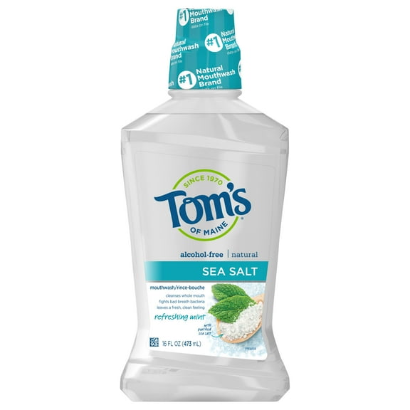 Tom's of Maine Natural Sea Salt Mouthwash, 16oz