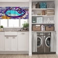 thumbnail image 3 of LALILO Kitchen Curtain Valance Yacht Purple Sunset Light Rod Pocket Window Curtain 52"x 18" Set of 2, 3 of 7