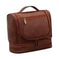 thumbnail image 3 of Runquan Hanging Toiletry Bag Multifunctional Portable for Men for Business Traveling Brown, 3 of 8